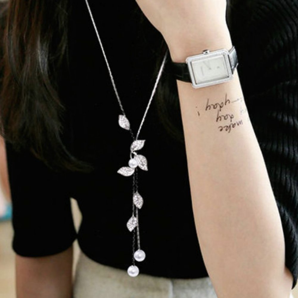Simply Elegant Long Chain Necklace Pendant